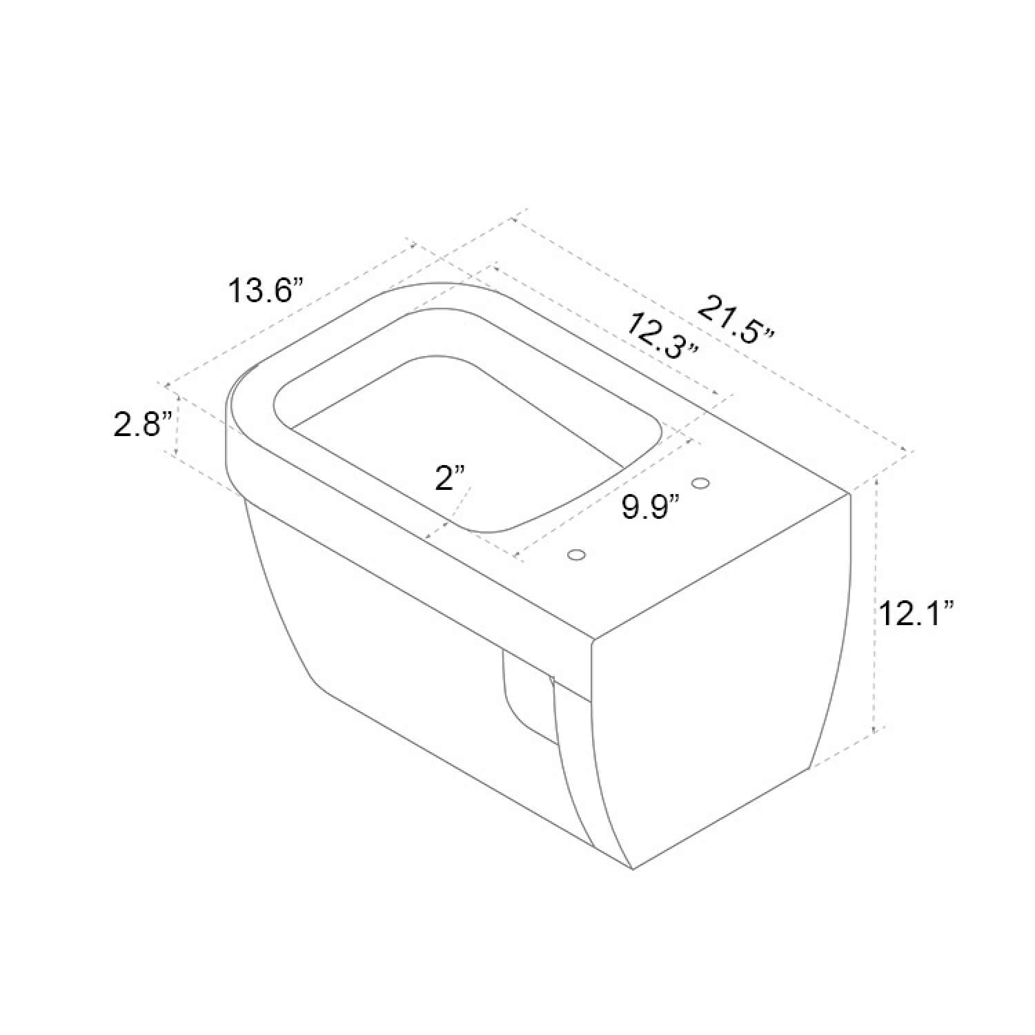 White Ceramic Wall Mount Toilet