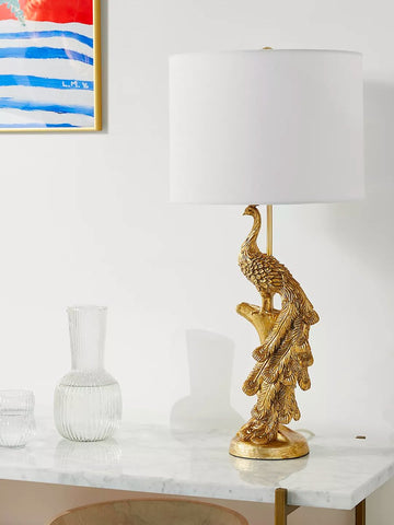 Peacock Table Lamp