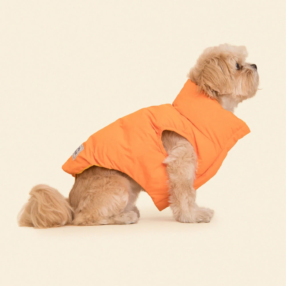 The Super Duper Reversible Parka Vest - Light Orange & Orange