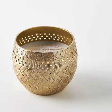 Golden Glass Candle