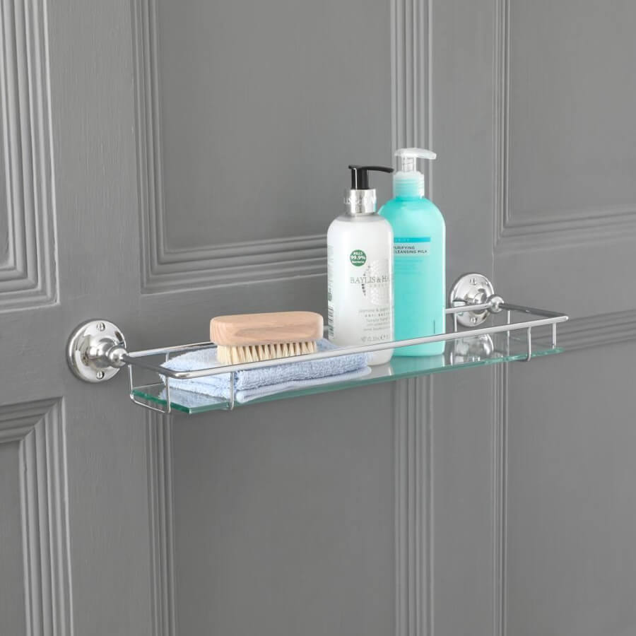 Glass Bathroom Shelf