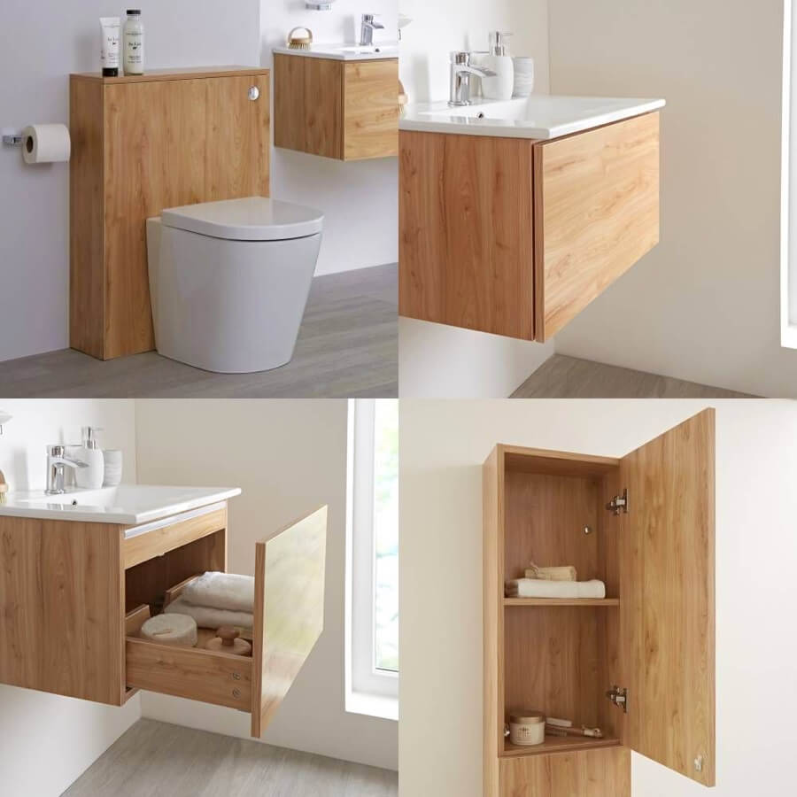 Golden Oak Vanity Unit