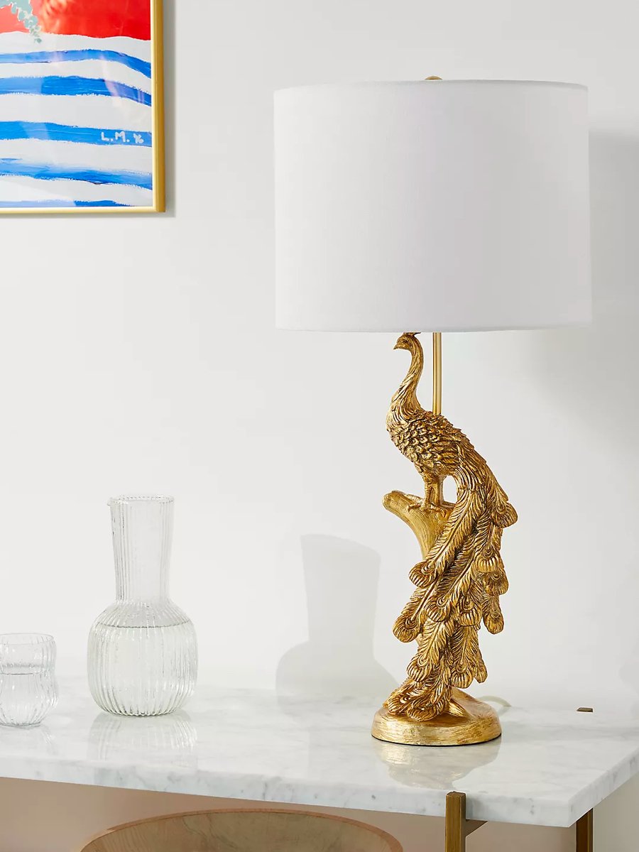 Peacock Table Lamp