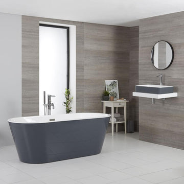 Stone Grey Oval Bath