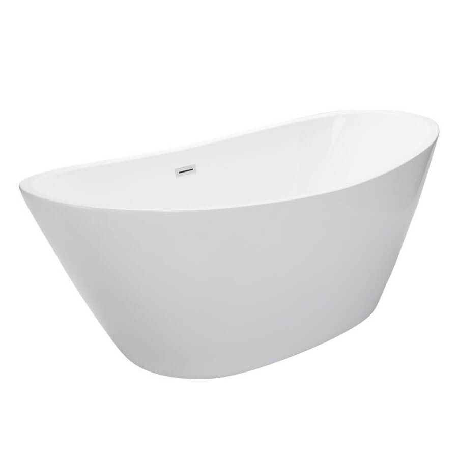 White Modern Oval Bath