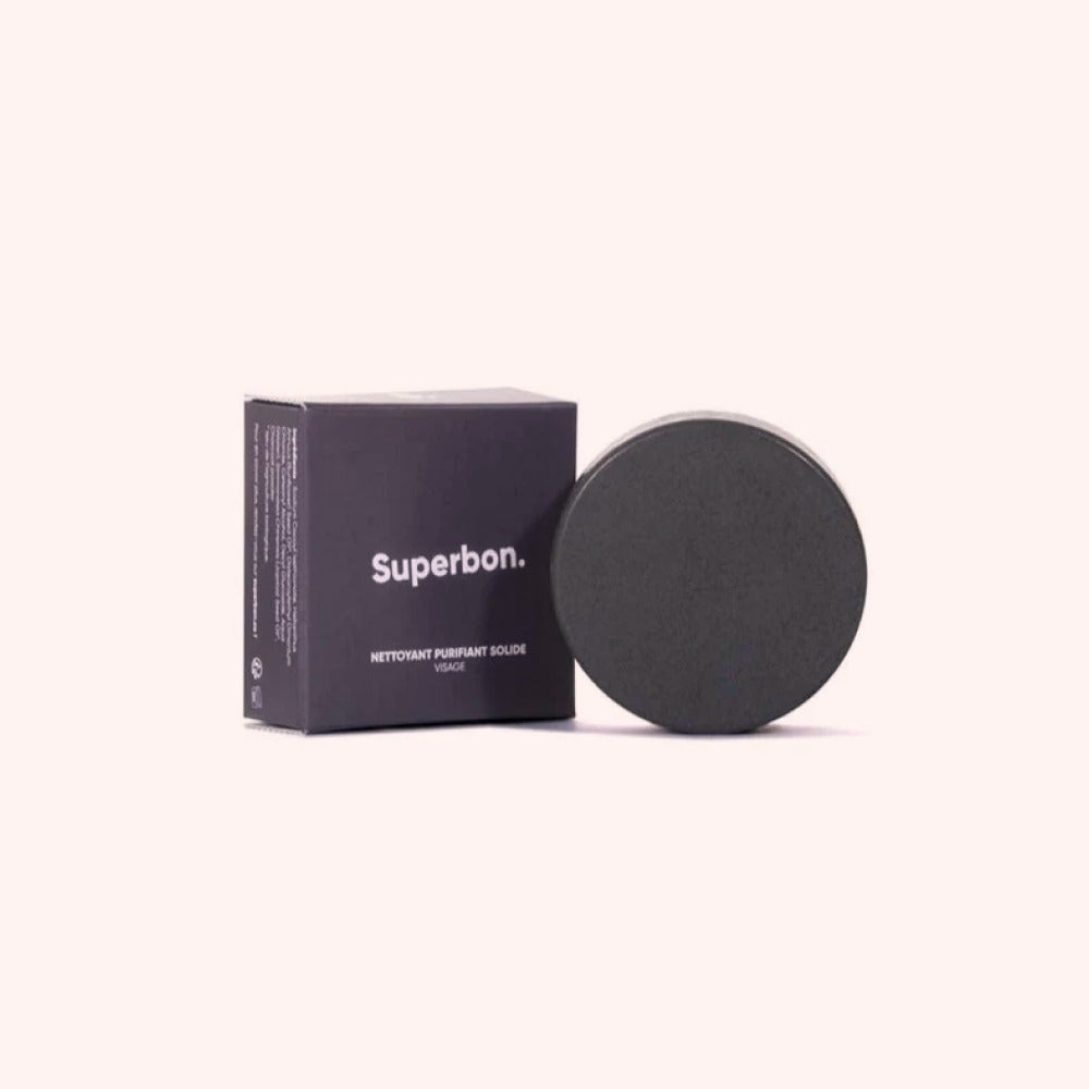 Nettoyant visage solide au charbon actif
