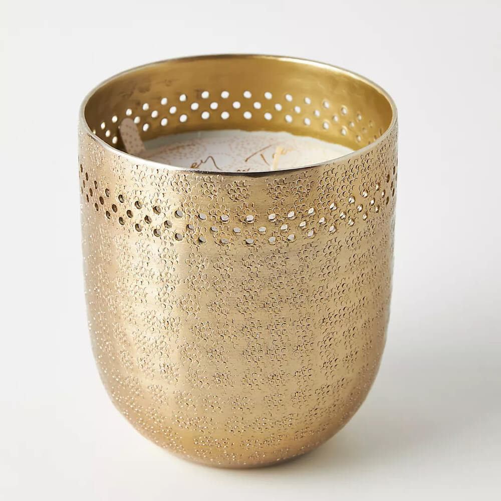 Golden Glass Candle