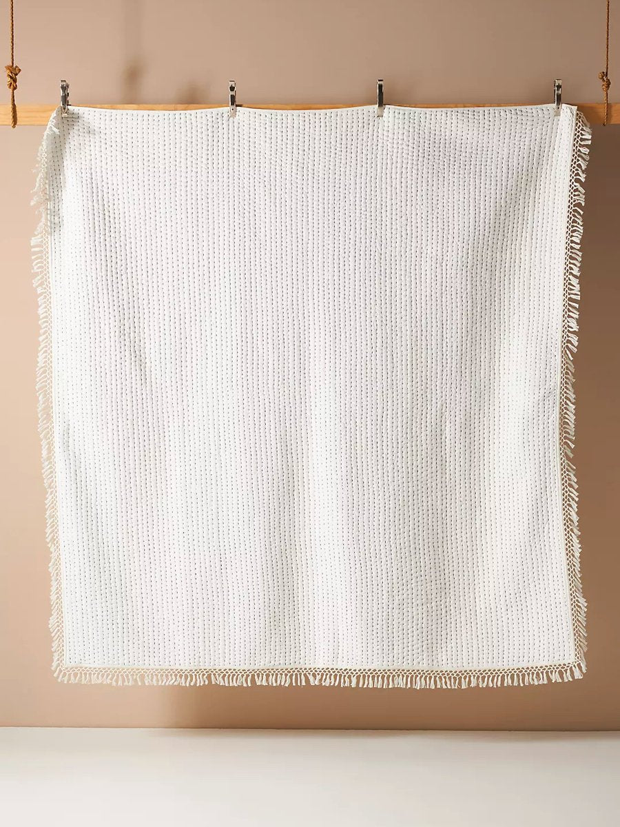 Lena-Stitched Velvet Quilt