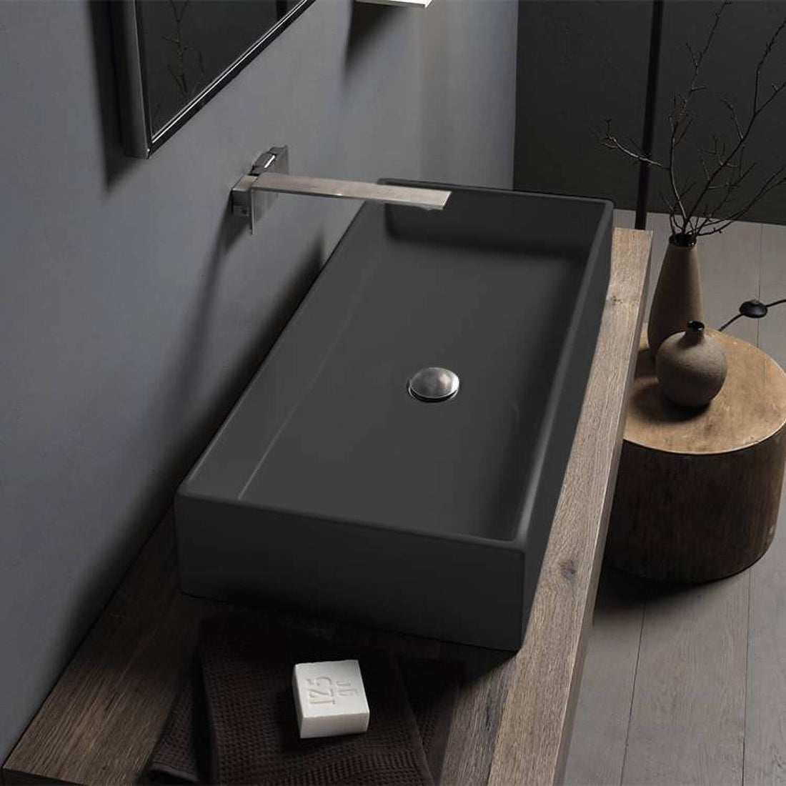 Matte Black Ceramic Sink